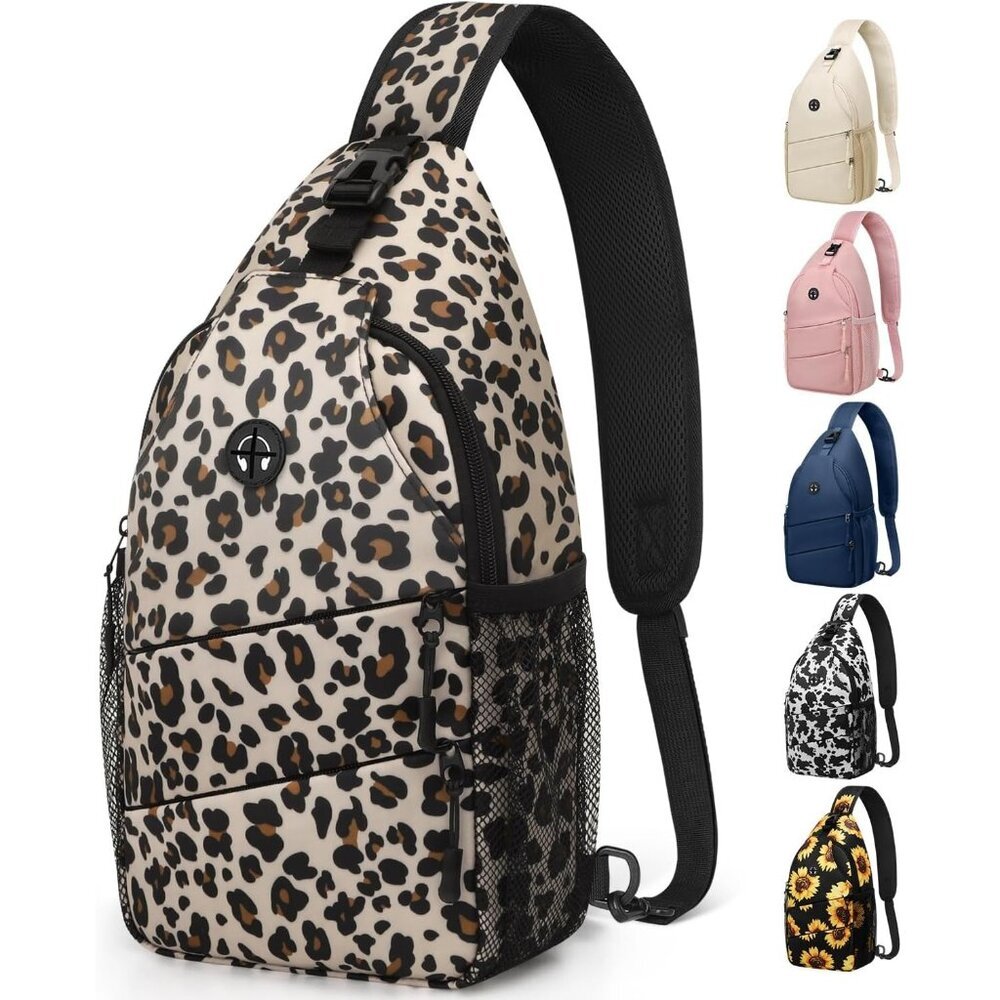 〽️Men's Trendy Sling Bag Backpack Leopards Casual Convertible Shoulder Strap Bag